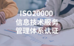 ISO20000信息技術服務管理體系認證